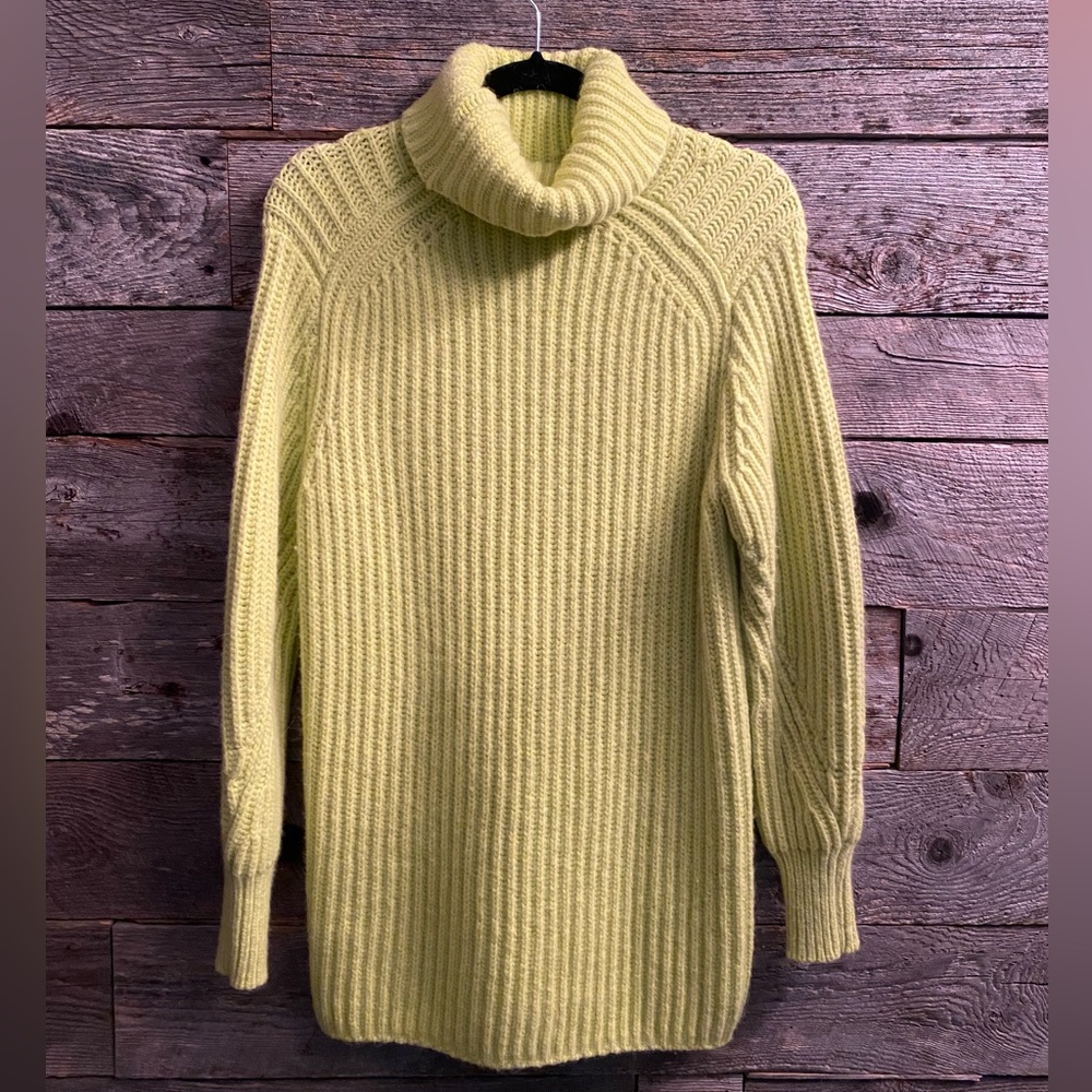 Lou & Grey Neon Lime Turtleneck Sweater